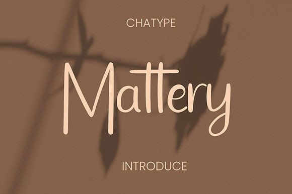Mattery Font for Digital Creativity