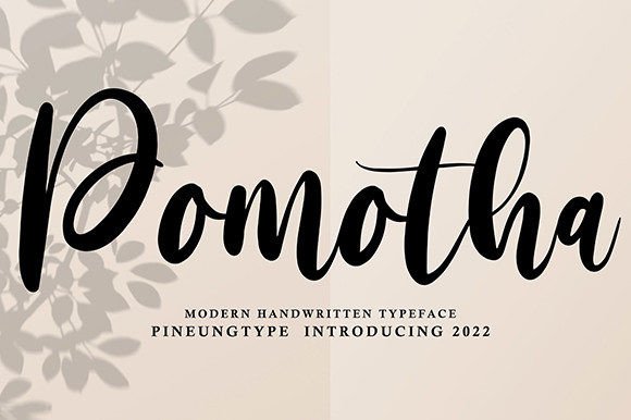 Pomotha: A Handwritten Font for Modern Marketing