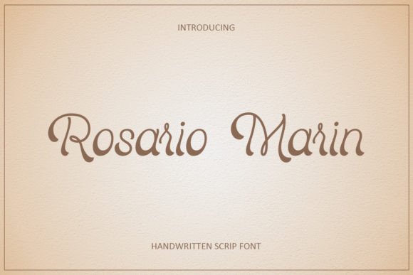 Rosario Marin: A Handwritten Font for Creative Makers