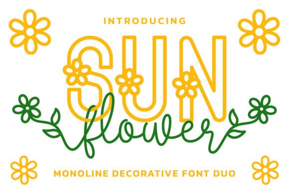 Sun Flower Duo: A Versatile Font for Summer-Themed Editorial Design